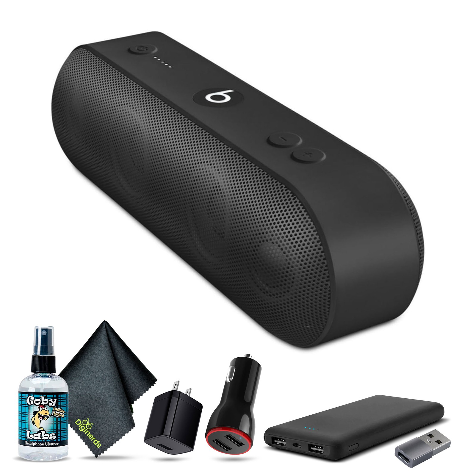 Beats Pill+ Standard Collection Portable Speaker (Black) Bundle + Accessories