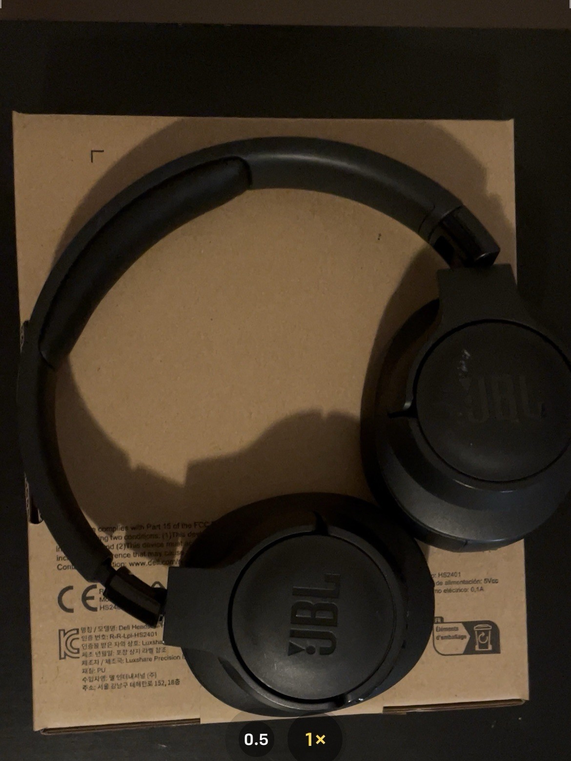 JBL Black Over-Ear Headband Ear-Cup Double Earpiece Headphones