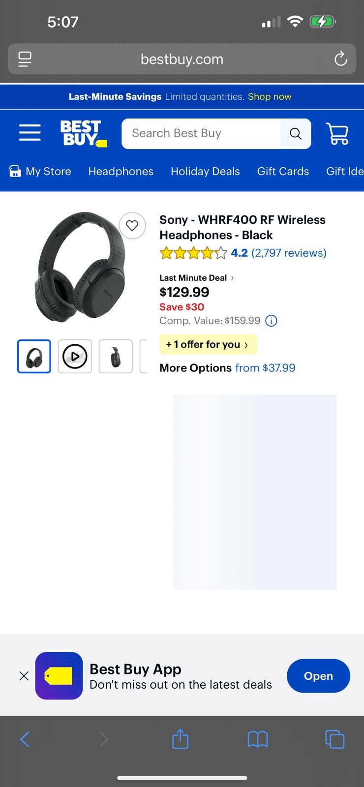 Sony Wireless Stereo Headphones WH-RF400 IN BOX perfect for podcast streaming