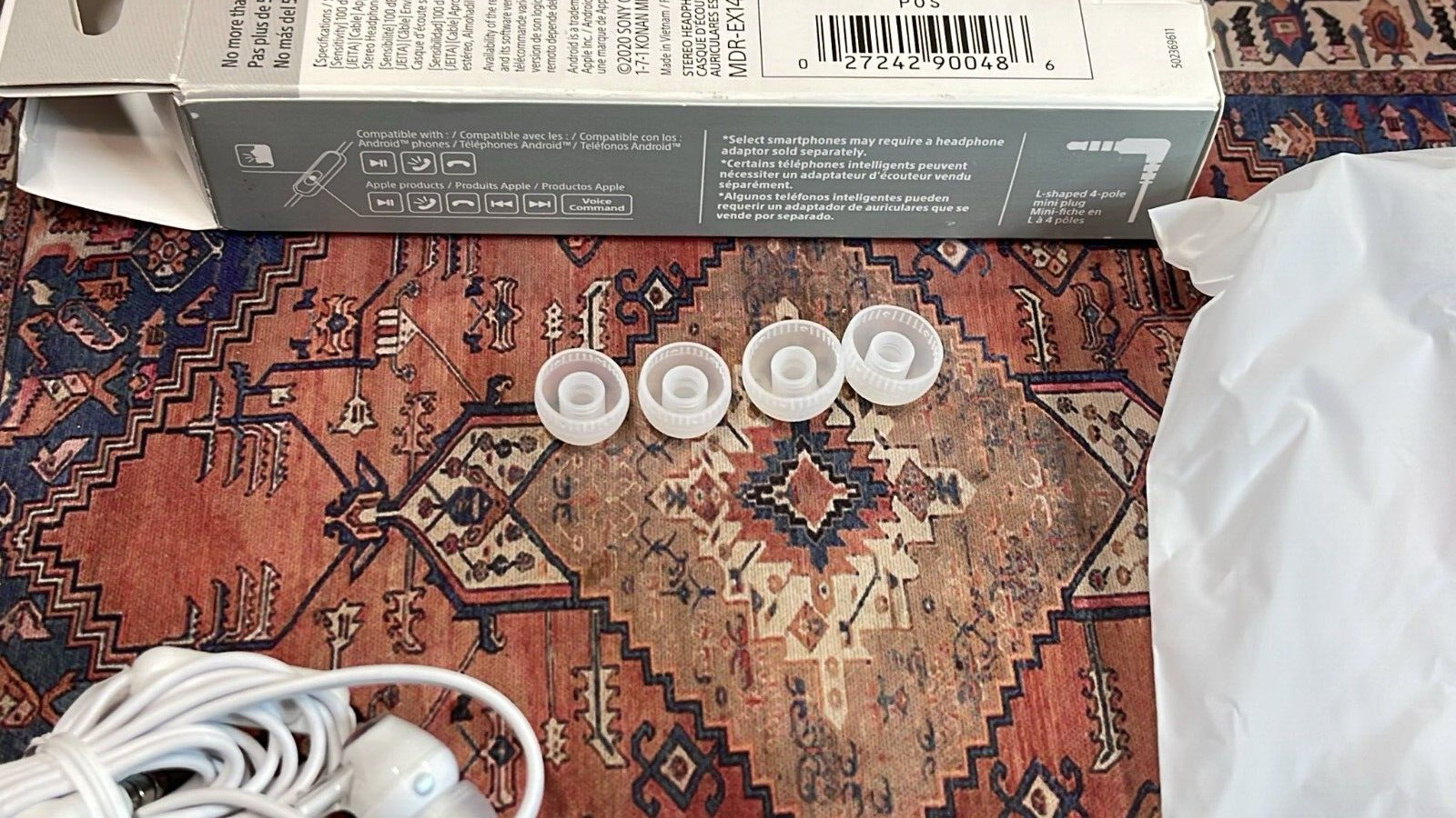 Sony MDR-EX14AP Earbud Headphones – White