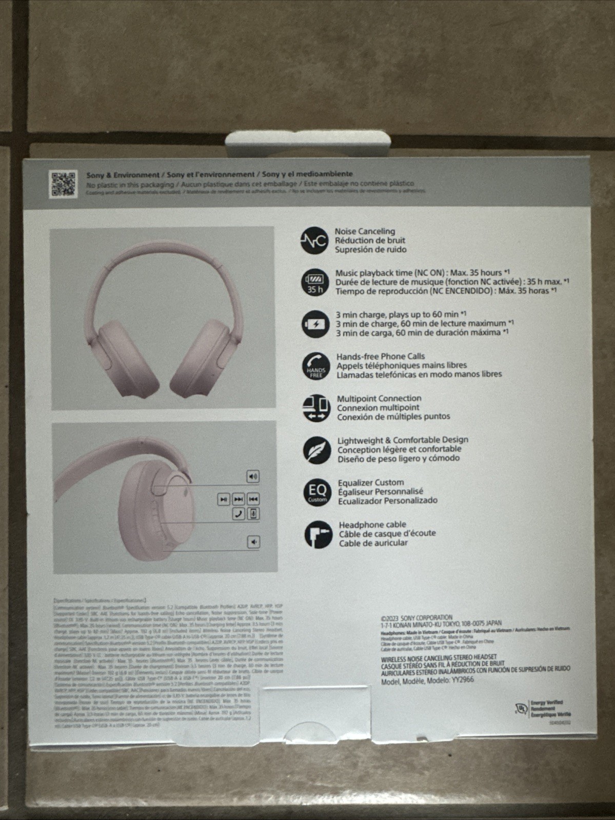 Sony WH-CH720N/P Bluetooth Noise Canceling Headphones, Pink NEW