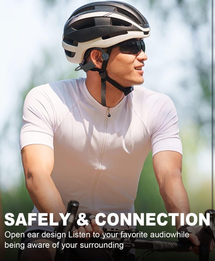 MONODEAL Bone Conduction Headphones Bluetooth Open Ear Headphones Wire New