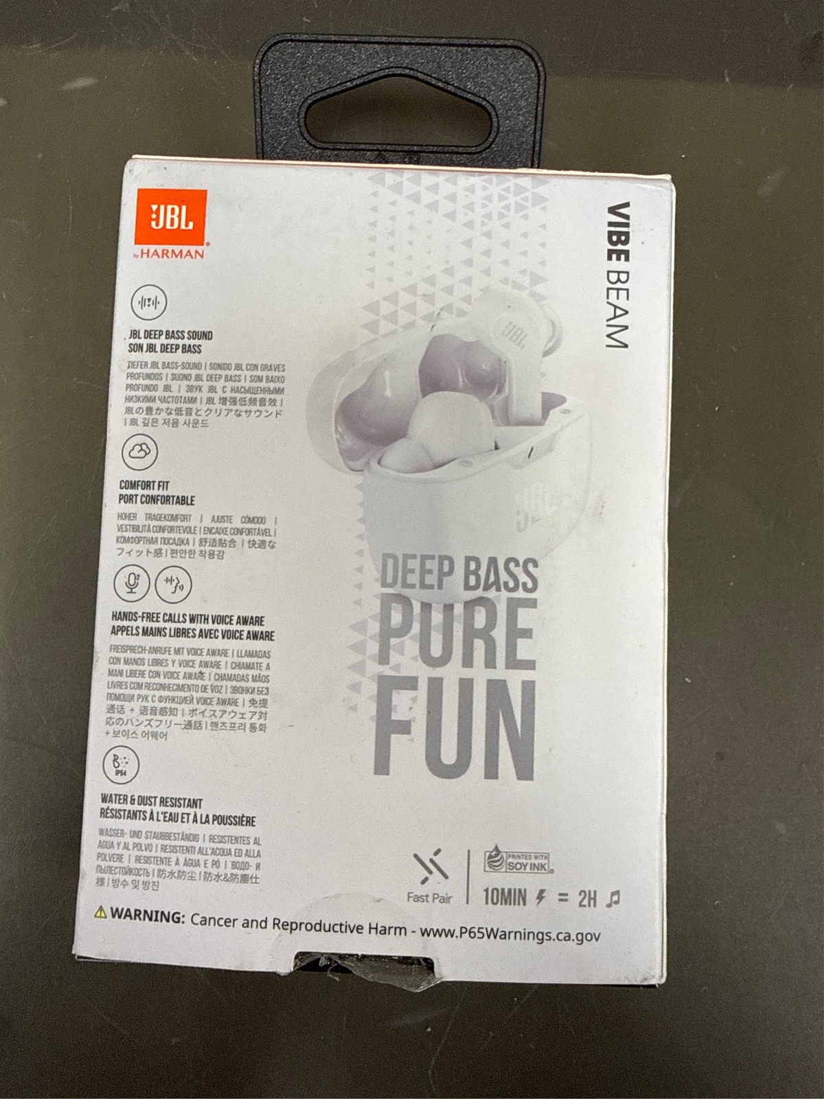 JBL Vibe Beam – True Wireless JBL Deep Bass Sound Earbuds, Bluetooth 5.2, Water