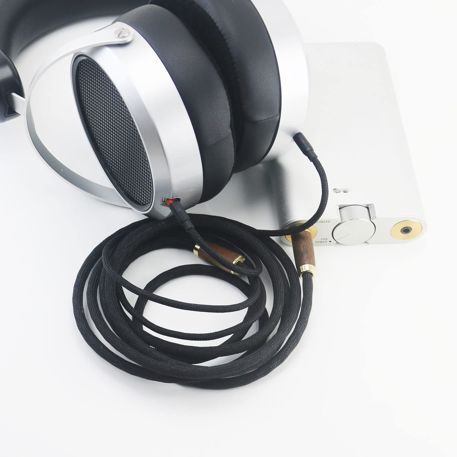 NewFantasia 3m 4.4mm Balanced Headphone Cable OCC Copper Silver Plated Walnut