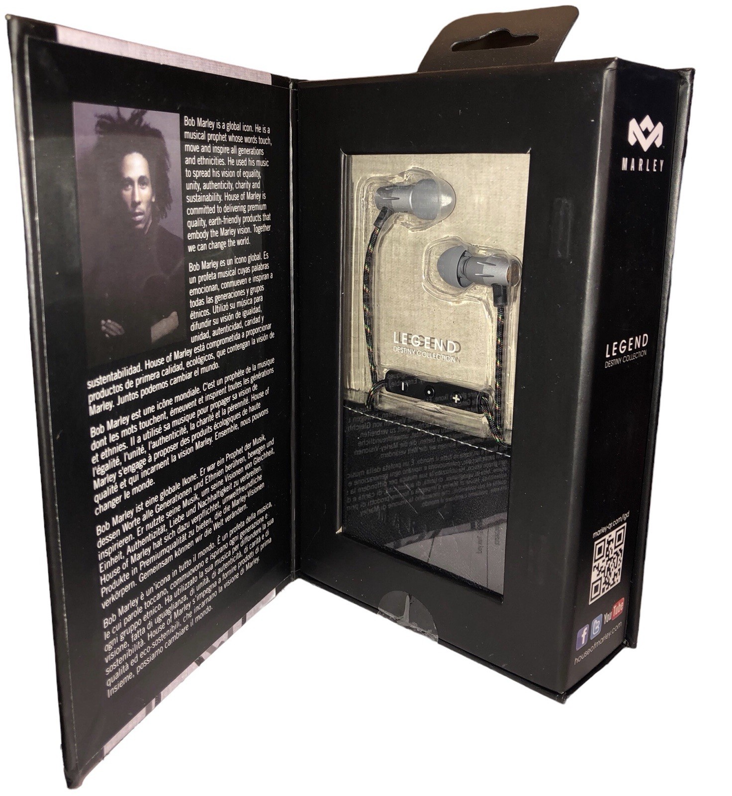 House of Marley Legend Earphones EM-DE003-RG Wood Balanced Armature Wired Premiu