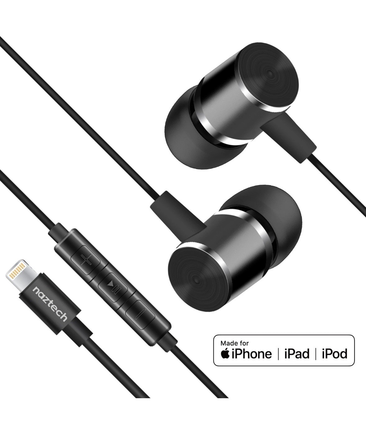 Naztech Platinum High Fidelity Lightning Earbuds for Hands-free Music and Calls