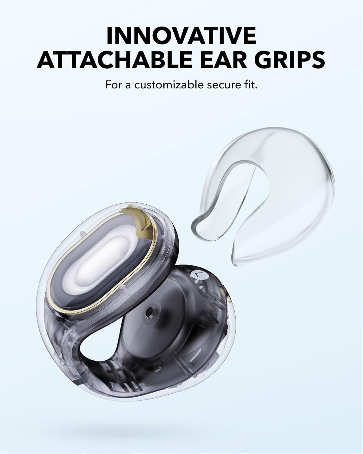 Lightweight C30i Open-Ear Earbuds with Attach for Stable Fit – 2 Sizes Included