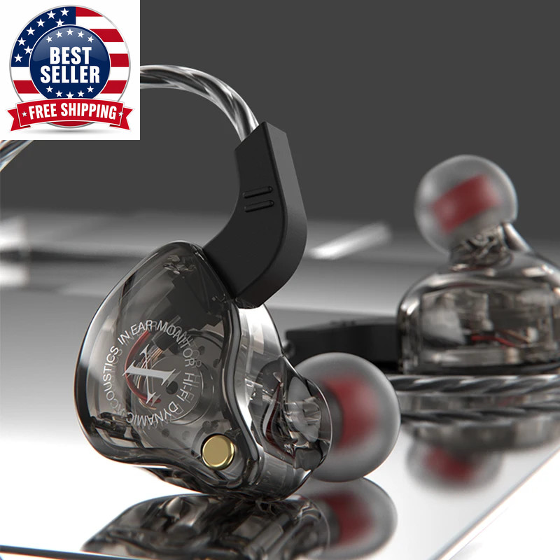 Sport Hifi Headphones with Mic Bass Wired In-Ear Earbuds Game Music Running Nois