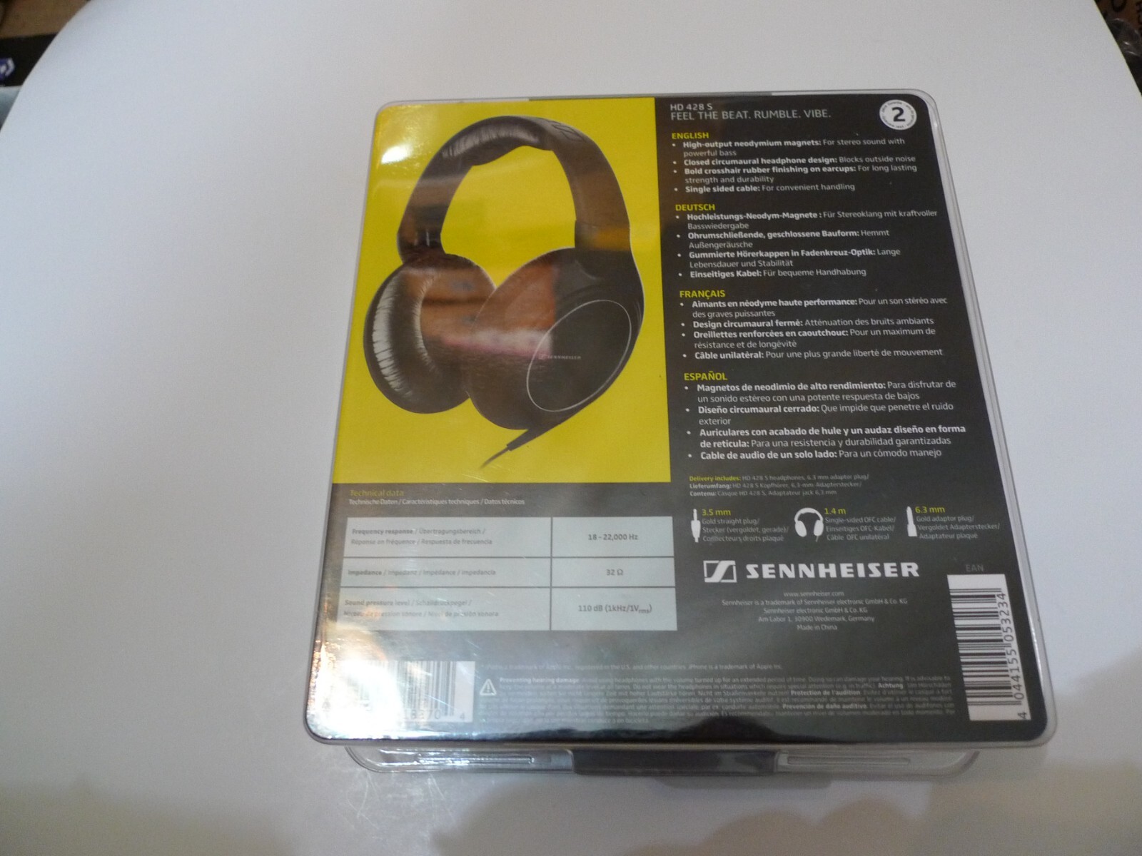 Brand New Sennheiser HD428S Closed Circumaural Hi-Fi Headphone SEALED for Ipod