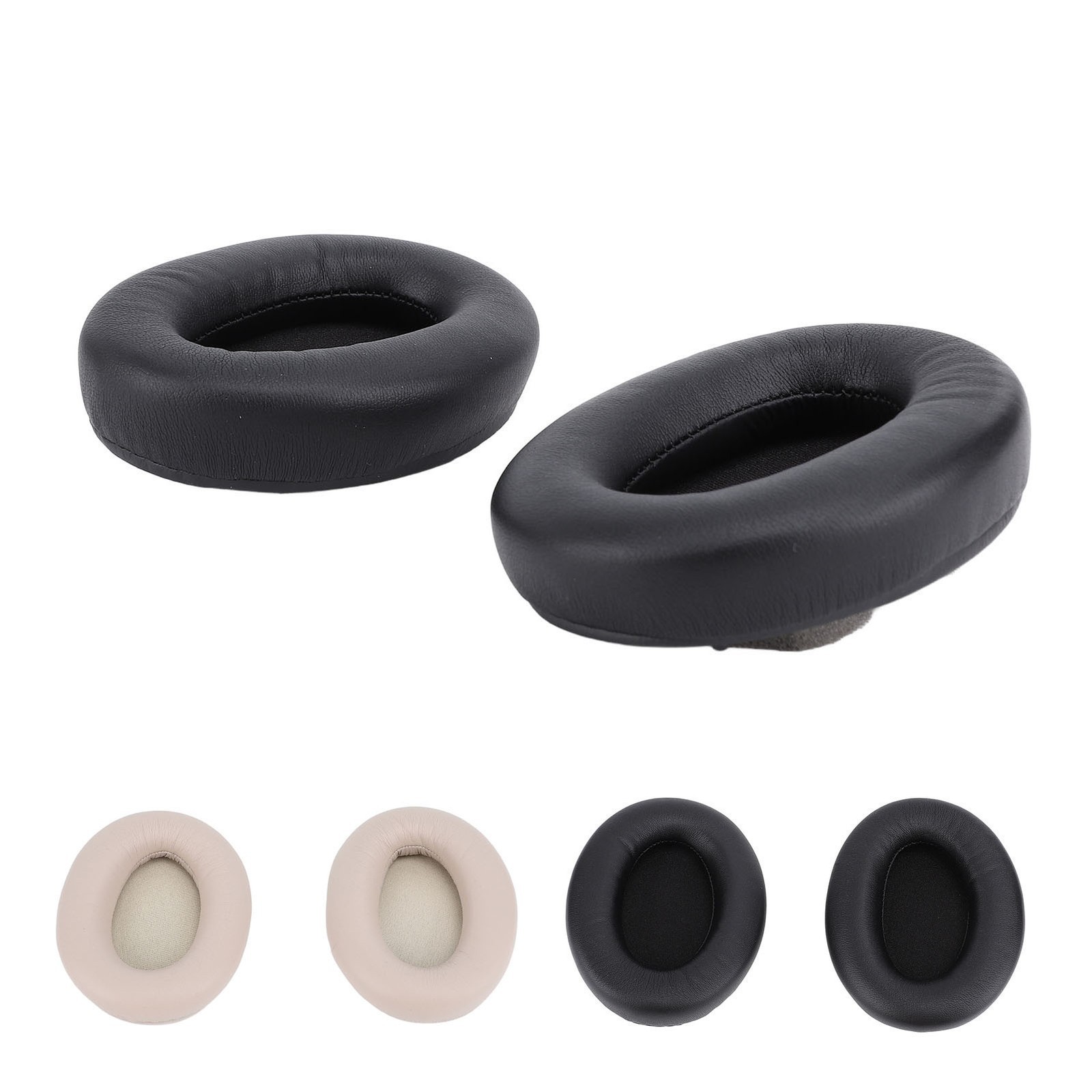 2 Pcs Ear Pads for WH1000XM3 Protein Leather Memory Foam Headset Replacement Ear