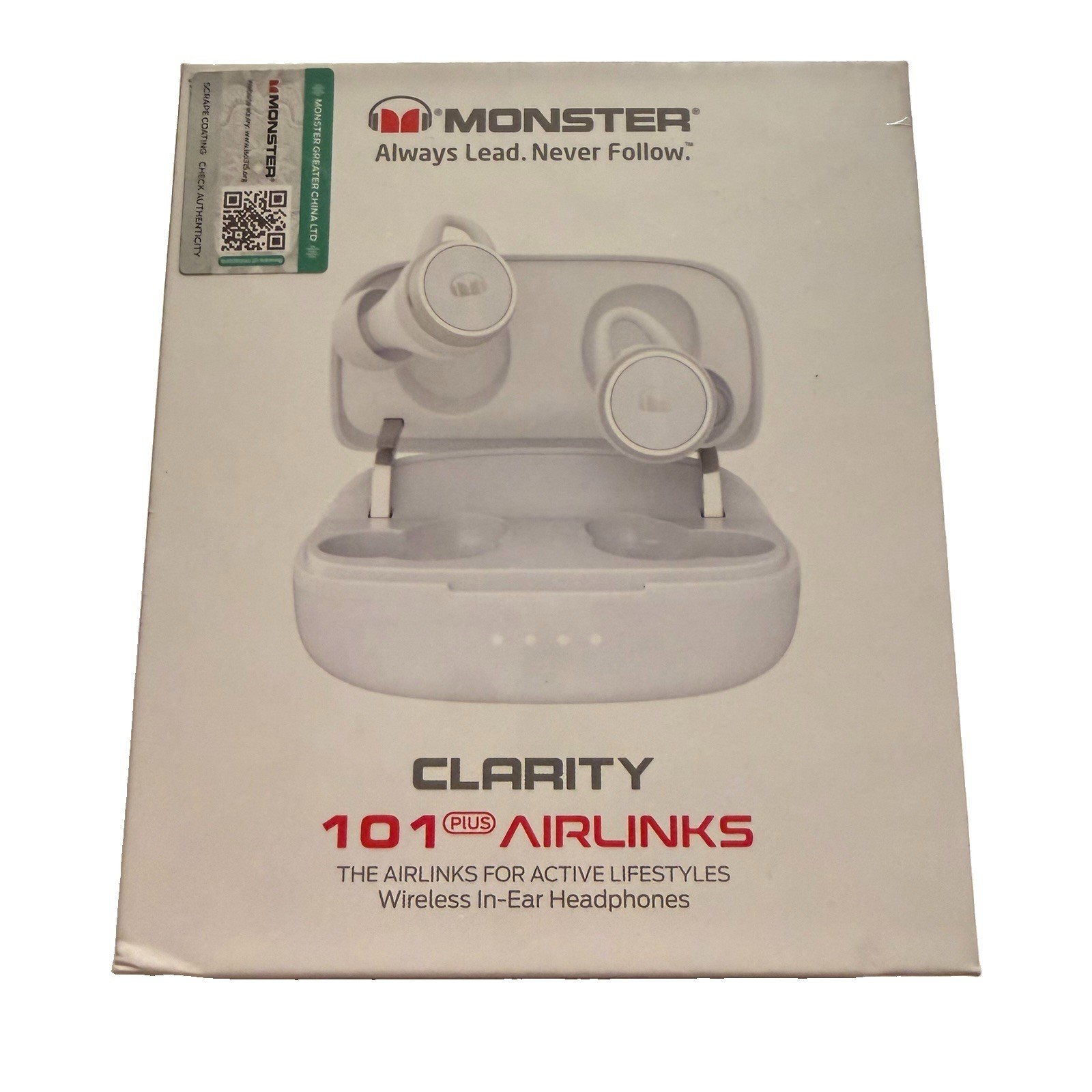 Monster Clarity 101 Plus AirLinks Wireless In-Ear Headphones Bluetooth White