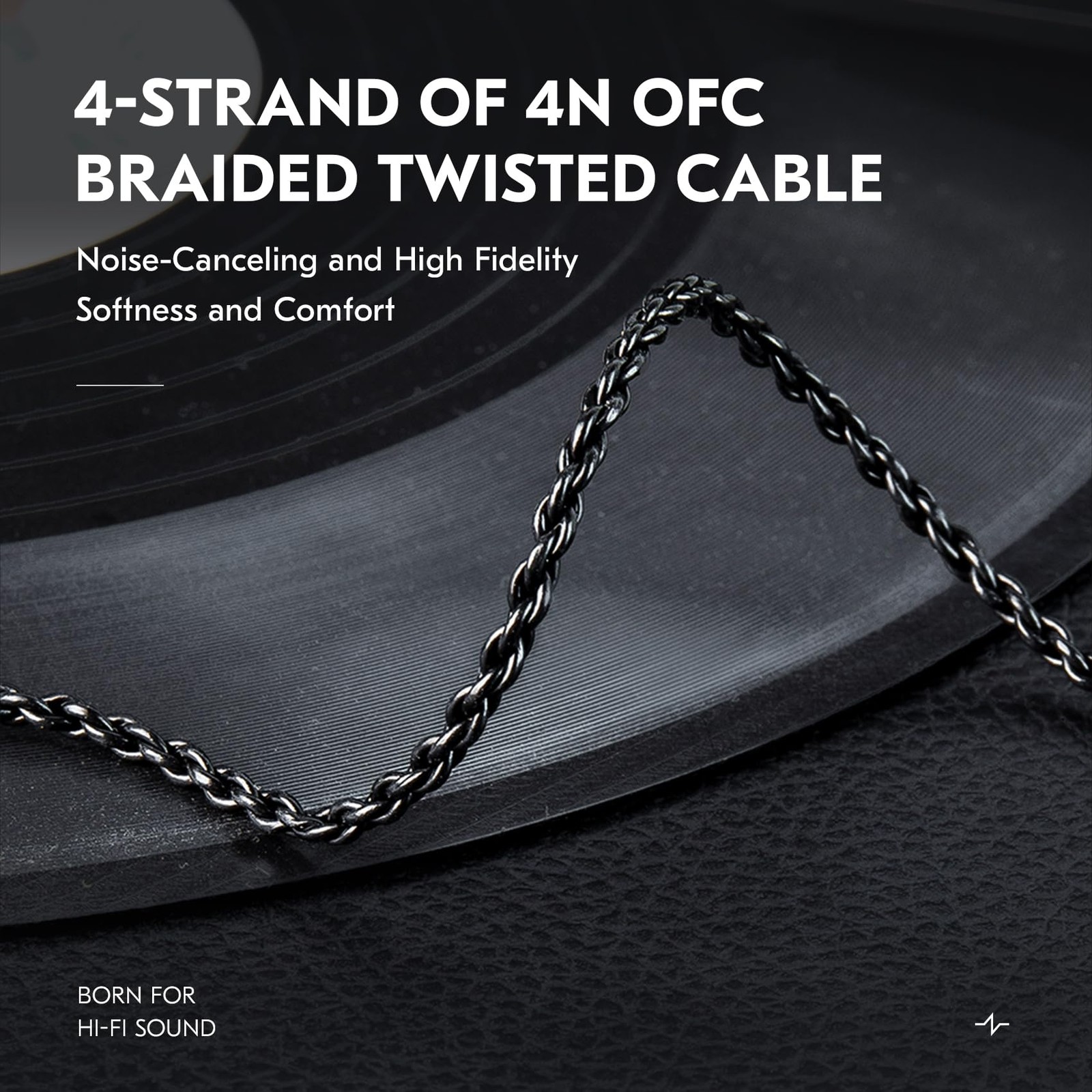 EZ EAR KZ ZS10 PRO Cable QDC 3.5mm no Mic Dark