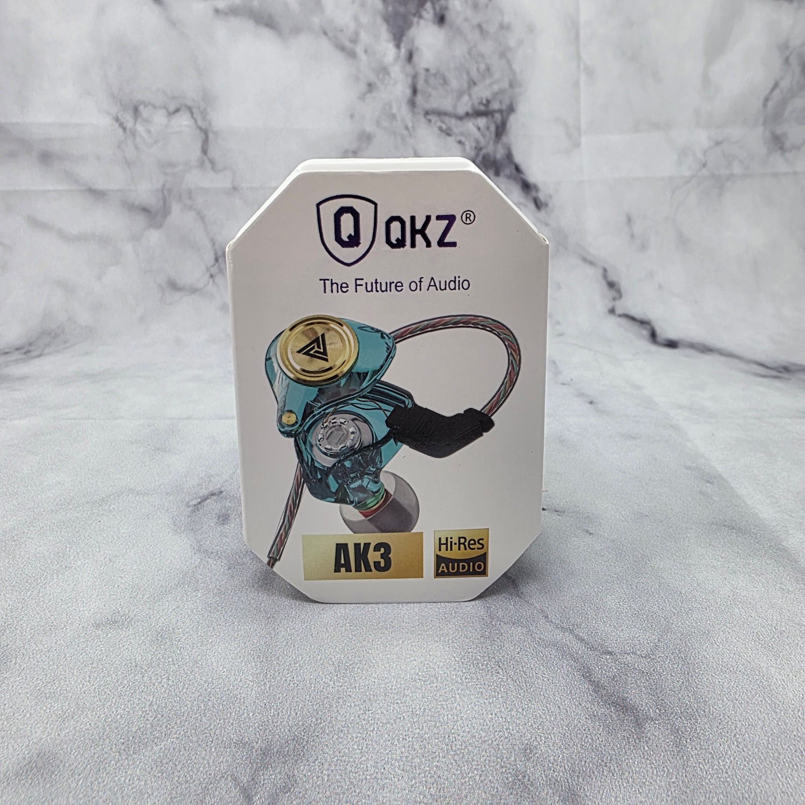 QKZ AK3 Pro IEM for Gaming Earbuds with Microphone & Case Cyan