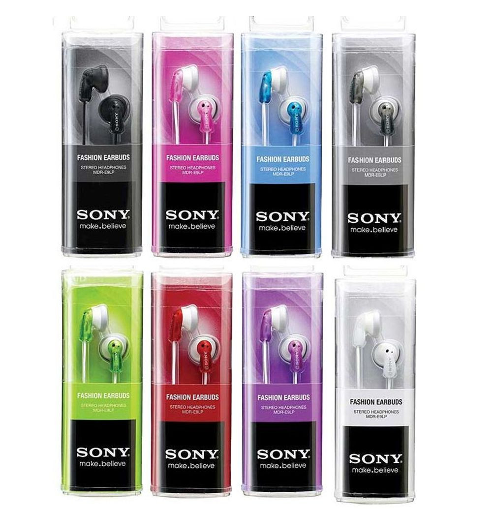 Sony In-Ear Headphones. Stereo Audio Earbud Earphones. Lightweight