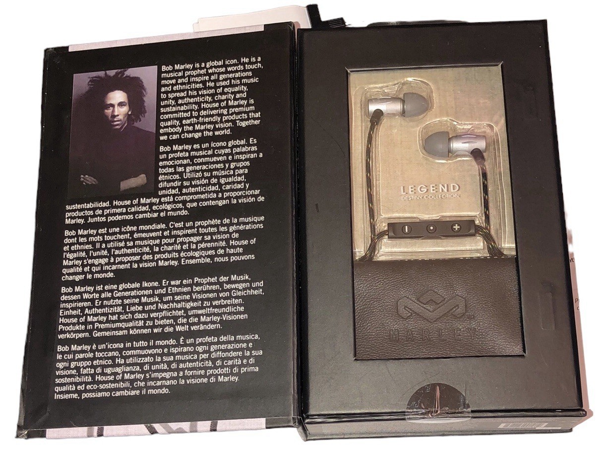 House of Marley Legend Earphones EM-DE003-RG Wood Balanced Armature Wired Premiu