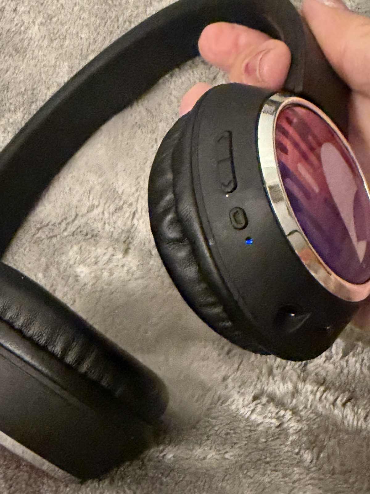 Beebop Wireless Headphones Origaudio Bluetooth Black Pink & Purple 33’ Range