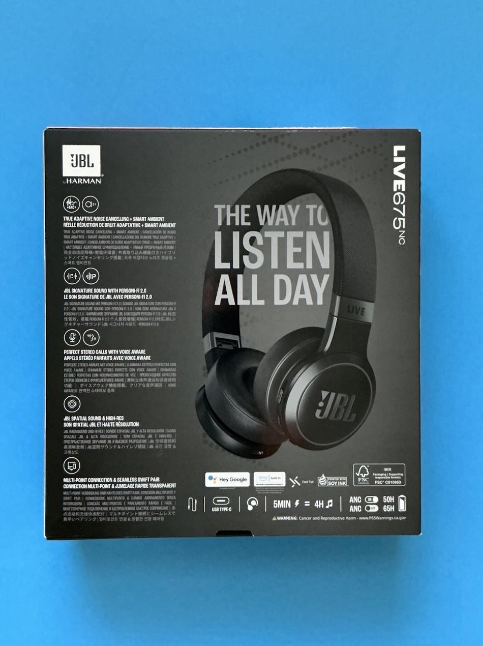 JBL Live 675NC Wireless Over-Ear Headphones Noise Cancelling Bluetooth Headset