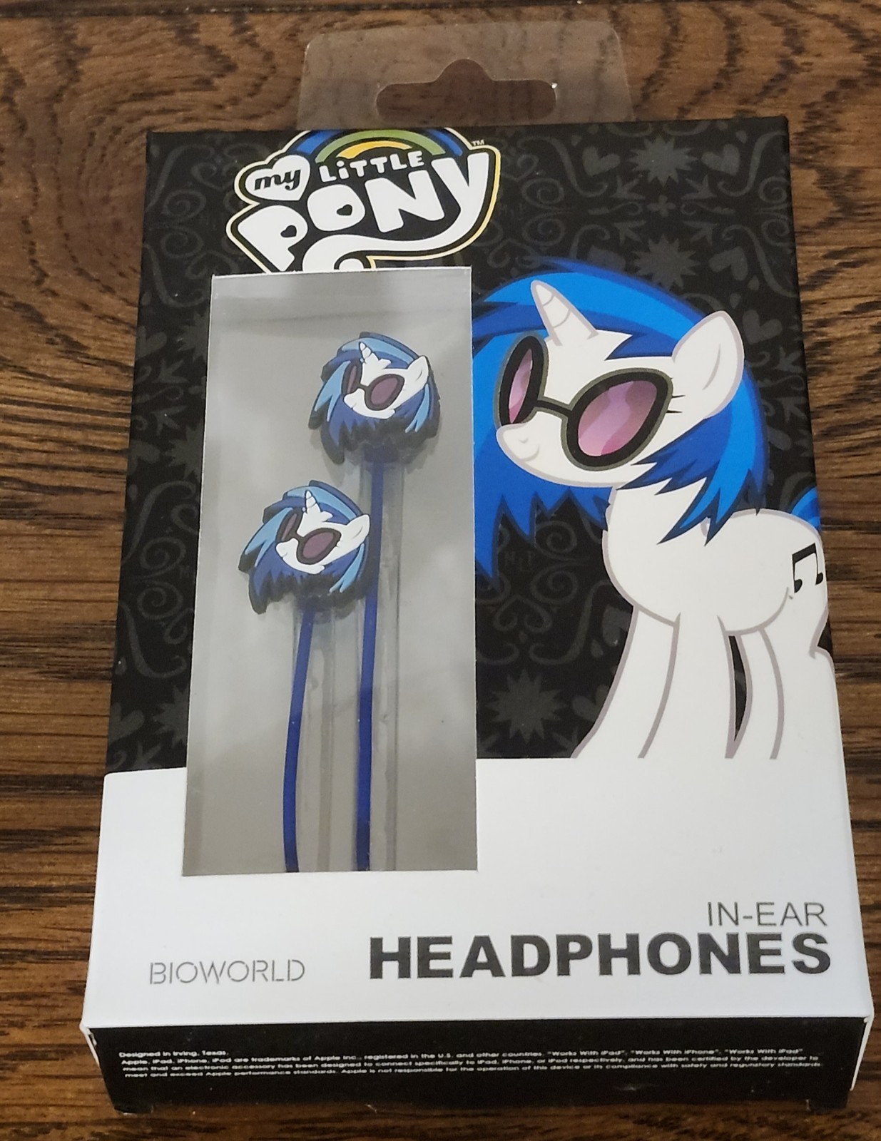 Rare New Bioworld My Little Pony DJ Pon-3 Vinyl Scratch Headphones Earbuds 2013