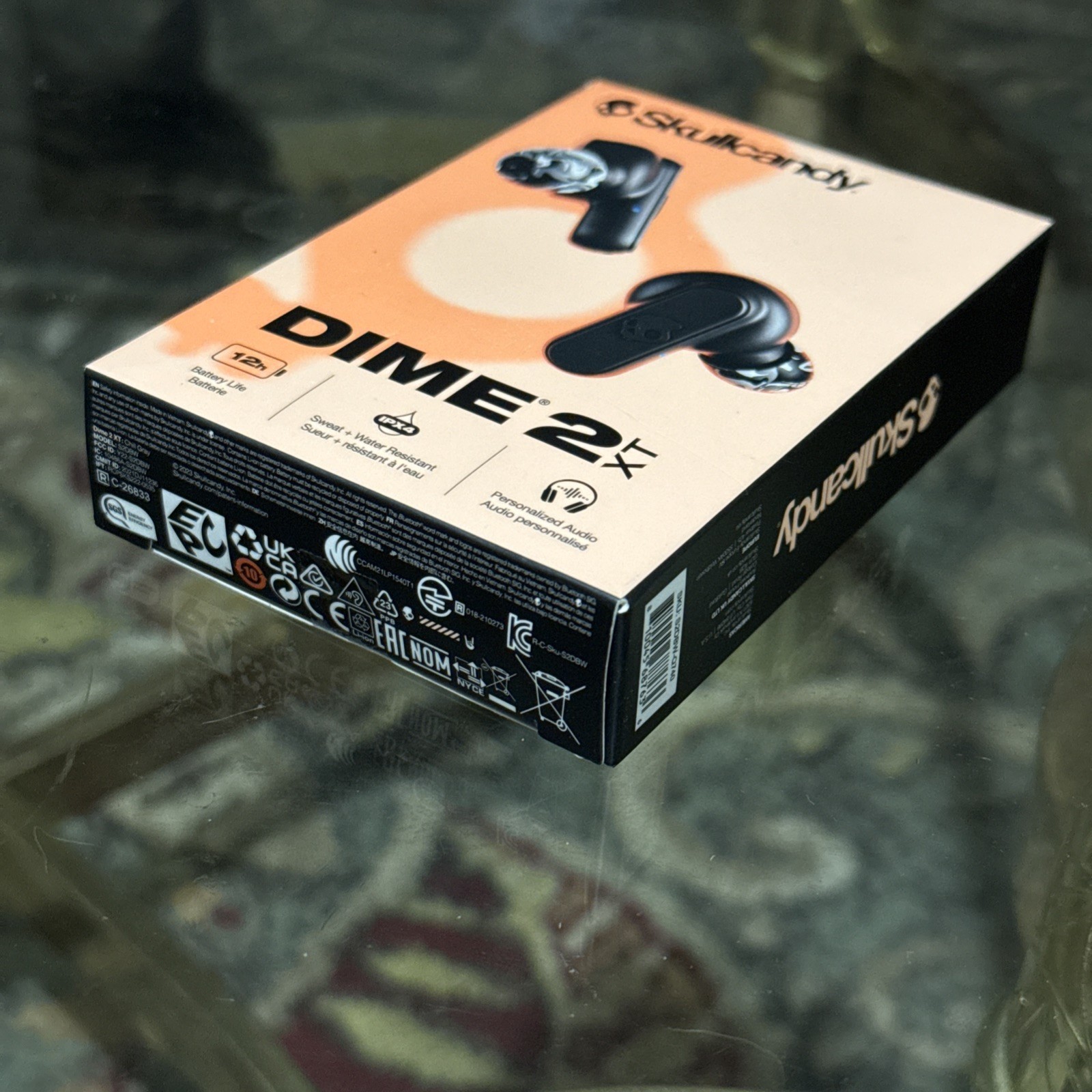 Skullcandy Dime 2 In Ear Wireless Headphones Bluetooth Charger Case Black NEW