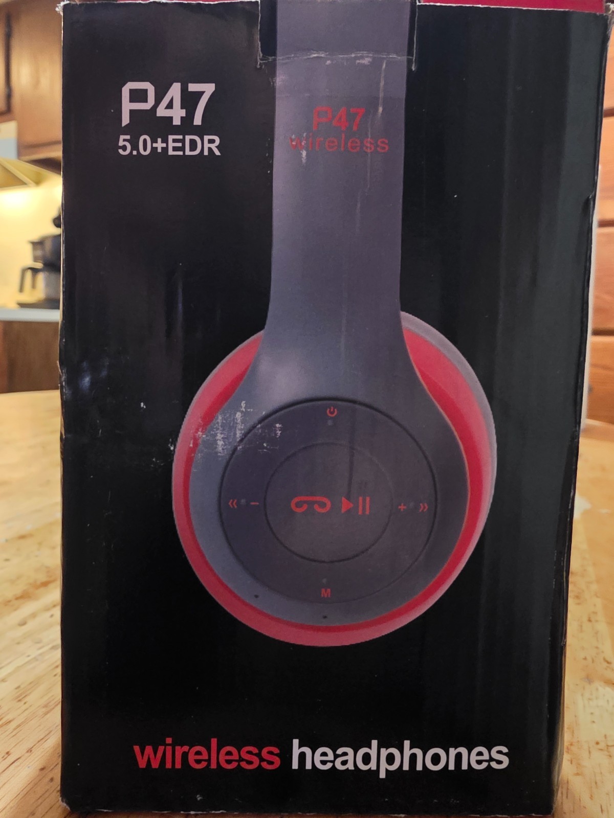 New Red P47 brand Wireless Bluetooth Headphones High Quality Audio