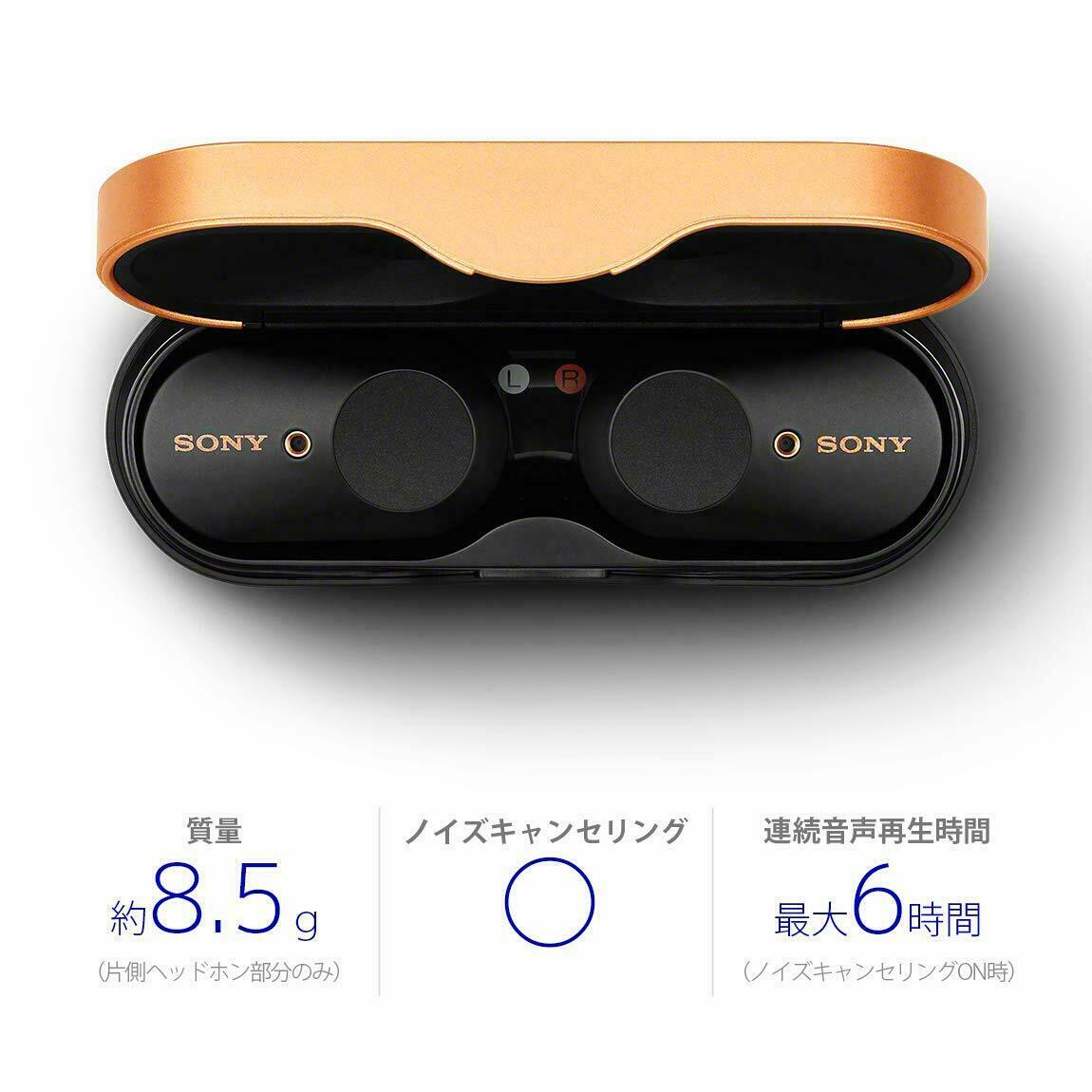 Sony Wireless Bluetooth Noise Cancelling Earphone WF-1000XM3 B (Black)