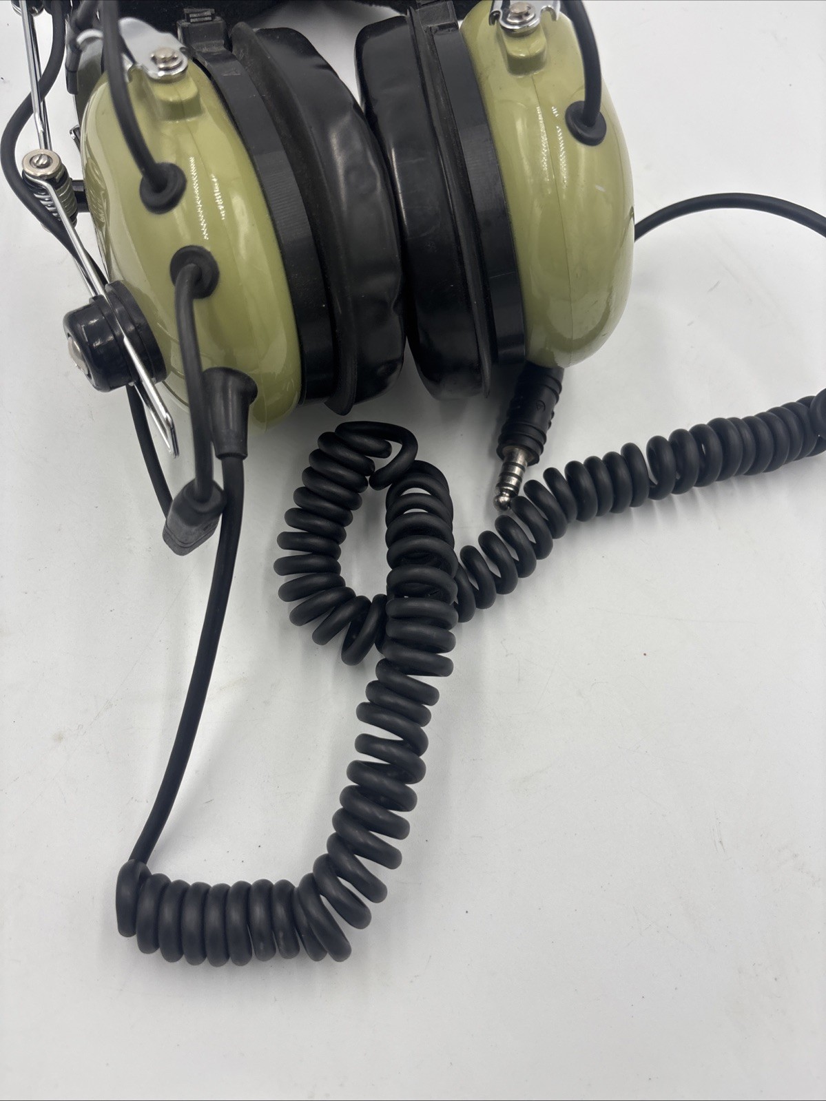 Military David Clark H10-76 Aviation Headset Noise Canceling Mic Coiled Cord