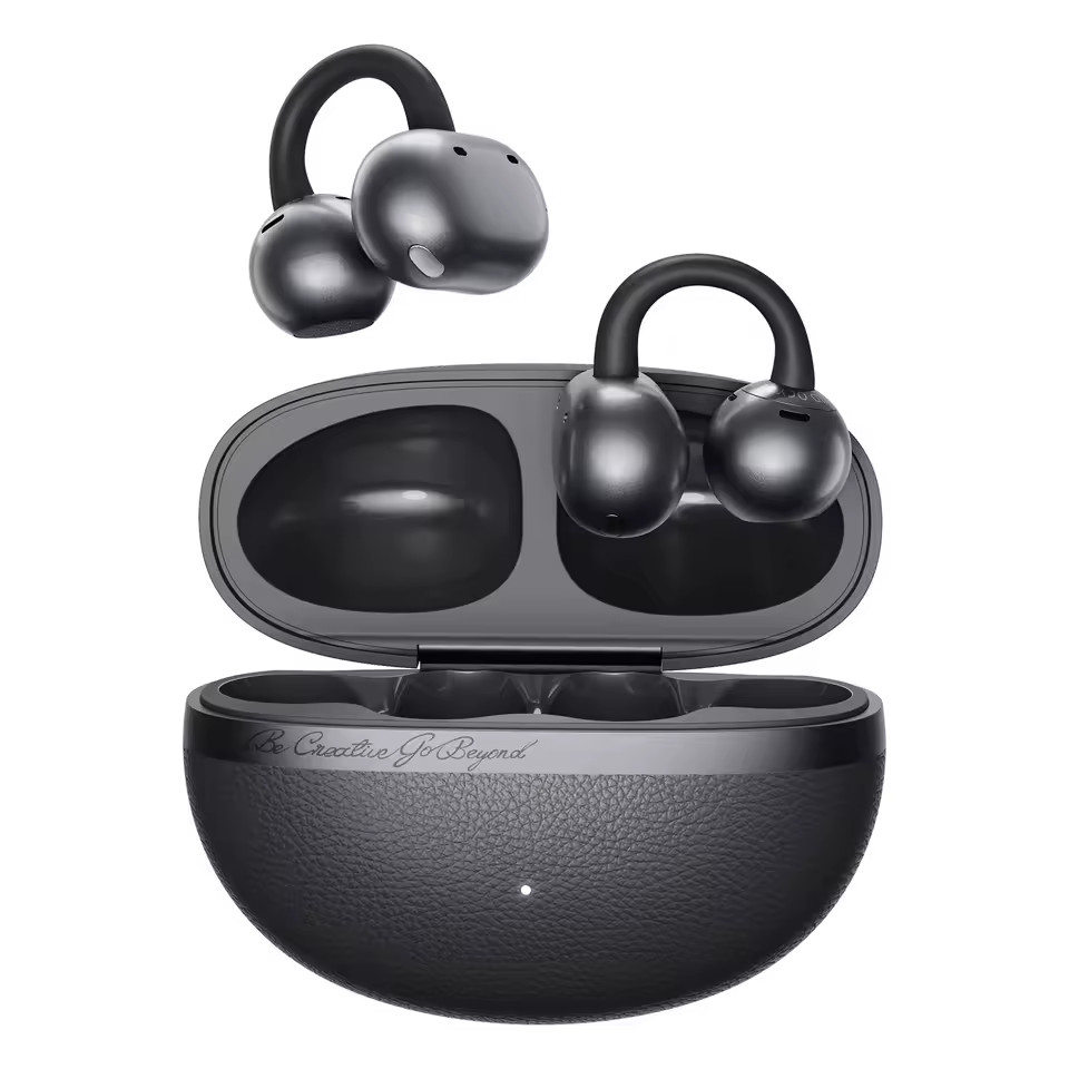 QCY Crossky C50 Clip On Earbuds Open Ear Wireless Bluetooth 6.0 4 Mic, 35H