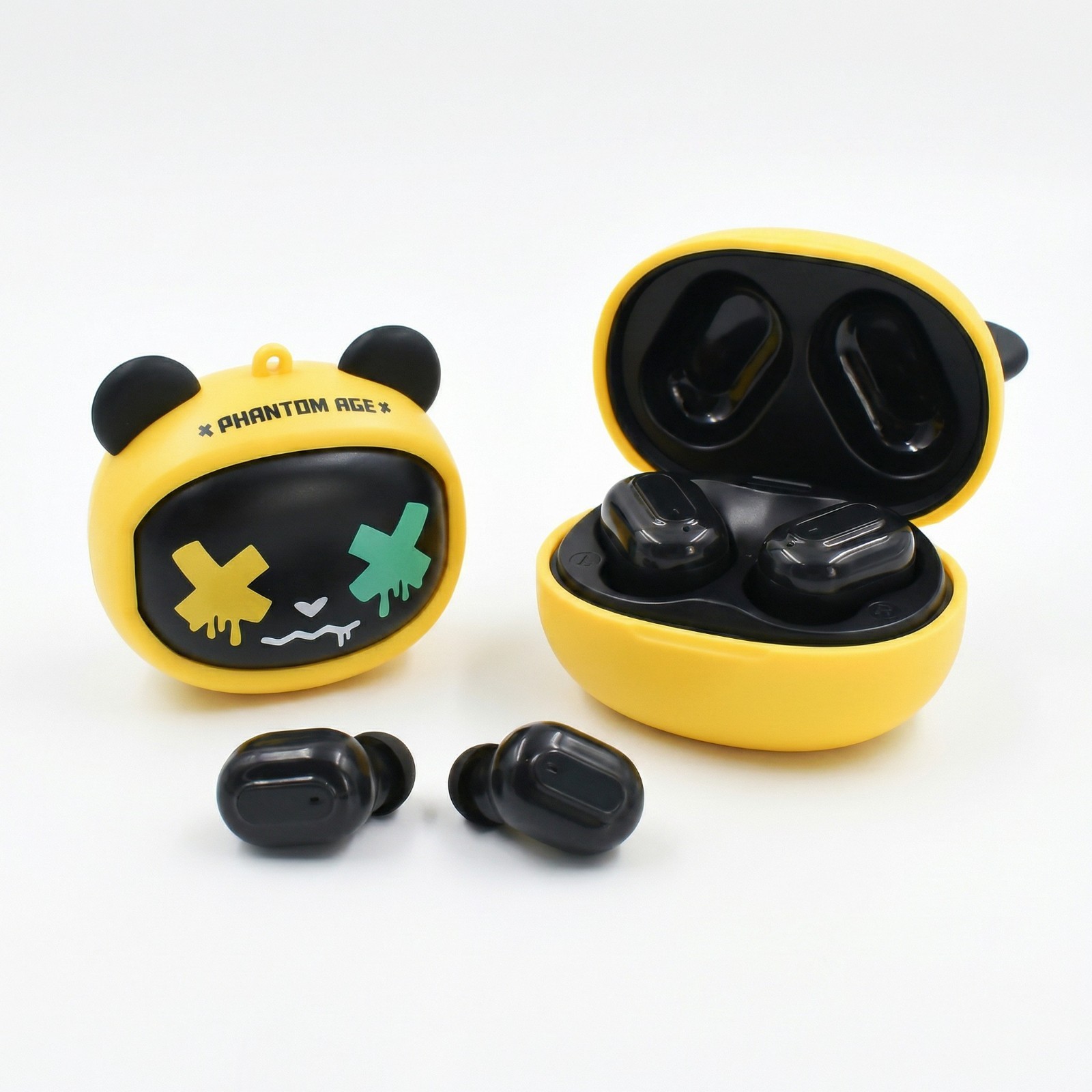 Kids Yellow Wireless Bluetooth Earbuds for Smartphone, Tablets & Games