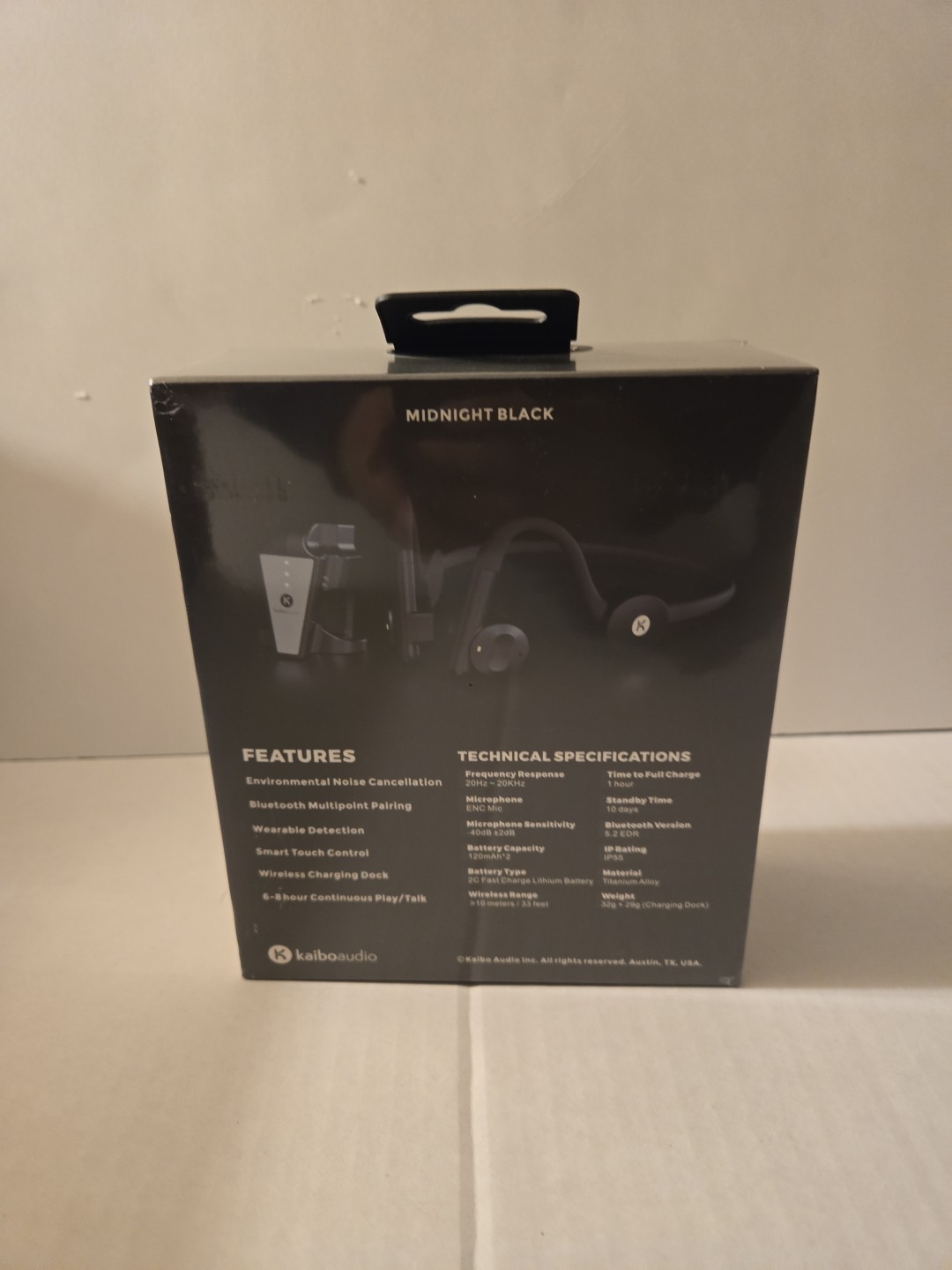Bone Conduction Bluetooth Headphones Kaibo Flex Kaiboaudio Open Ear Black