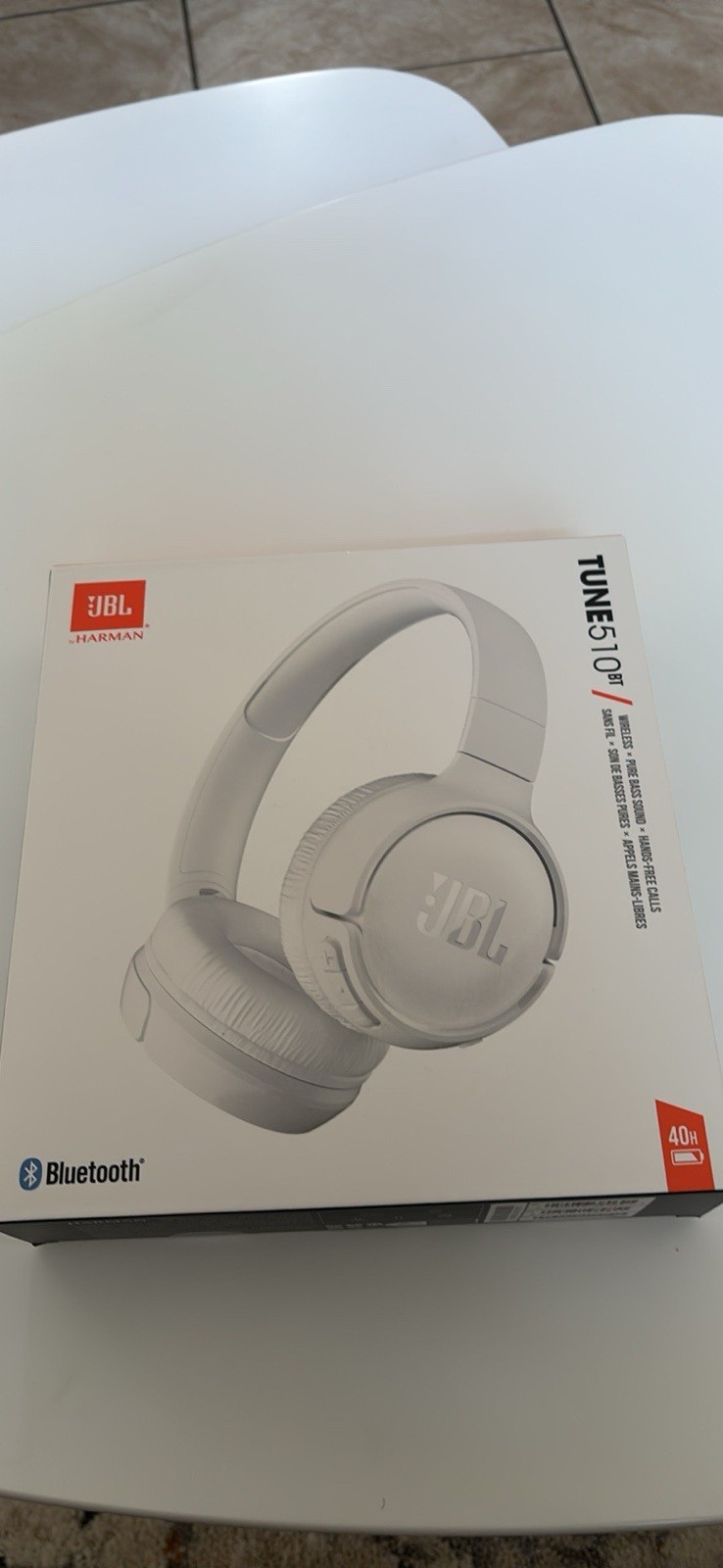 JBL T450BT Wireless Bluetooth Headphones – White