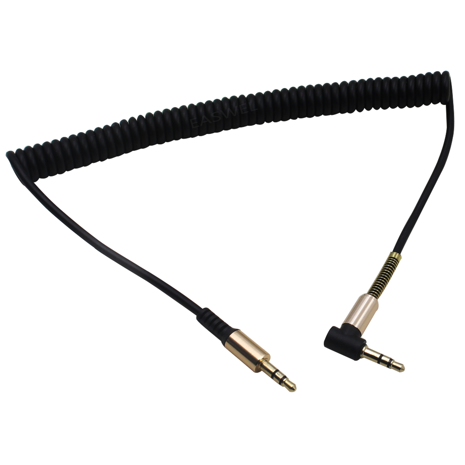 3.5mm Male to M Aux Cable Cord L-Shaped Right Angle Car Audio Headphone Jack Red