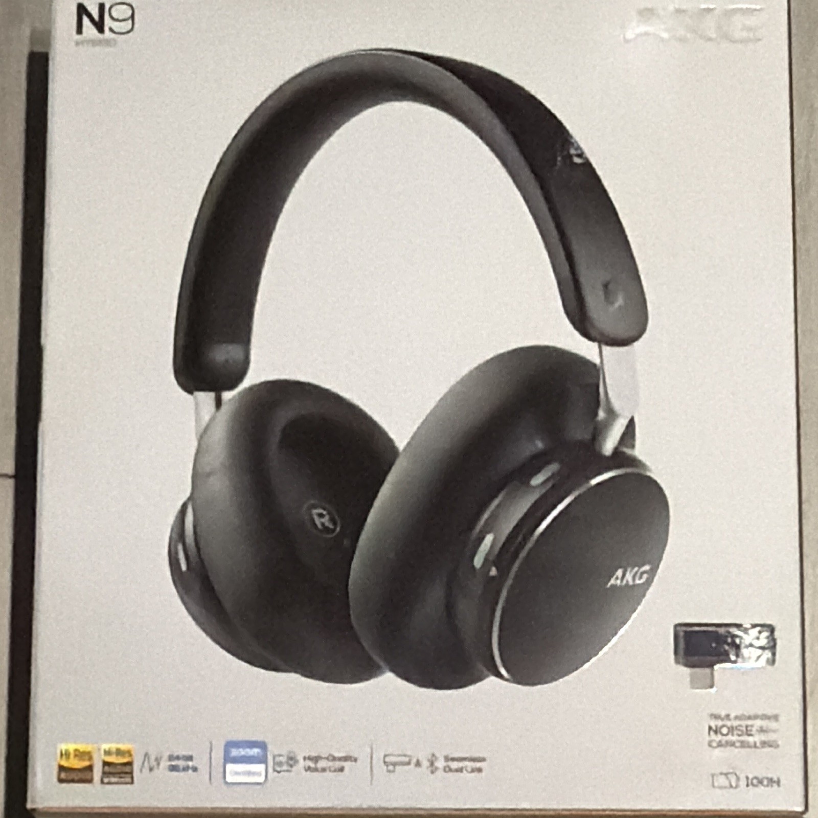 AKG N9 Wireless Bluetooth Over-Ear Headphones w/ Noise Cancellation Black