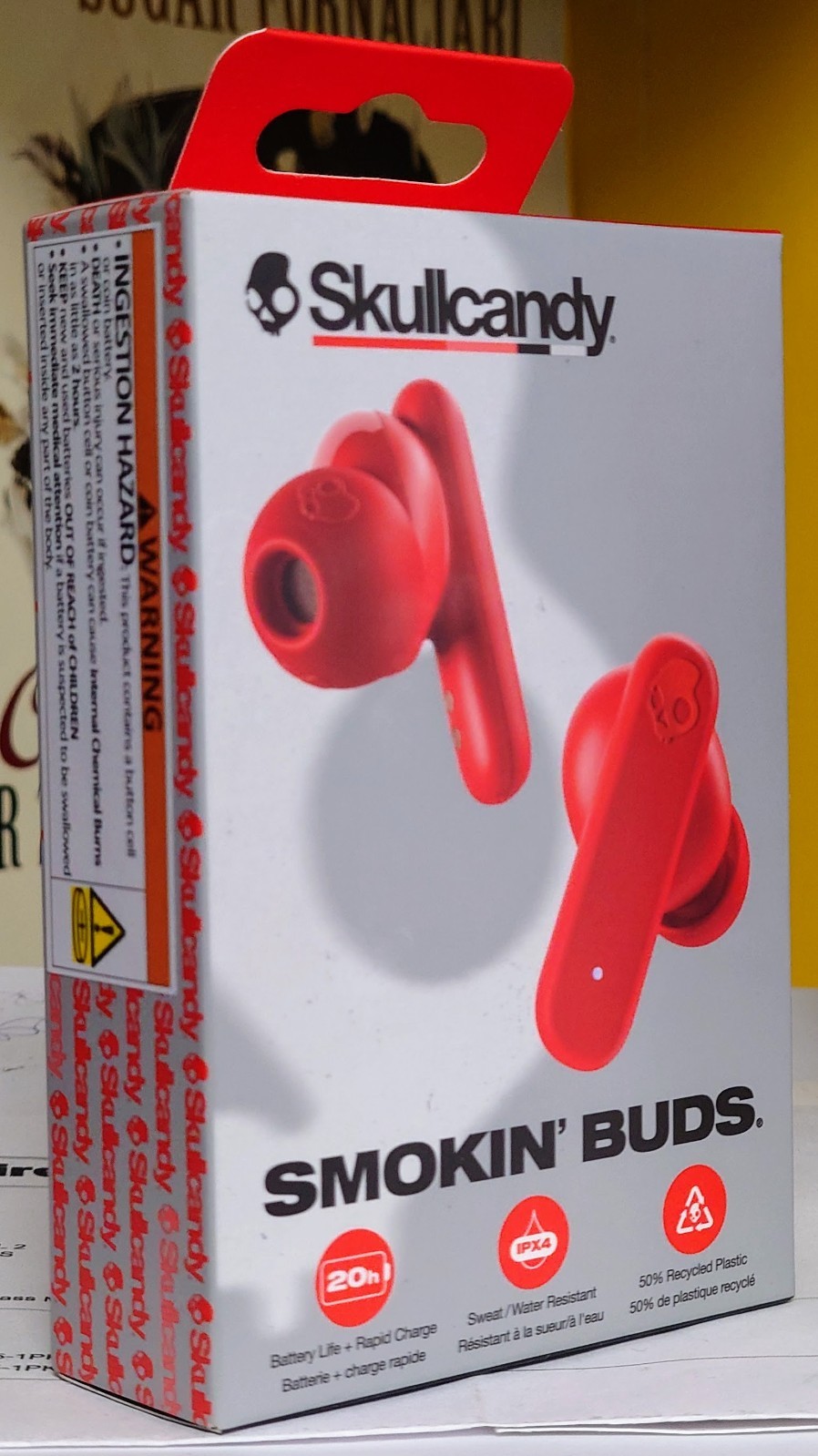 New Skullcandy Smokin Buds True Wireless Earbuds Red S2TAW-T967