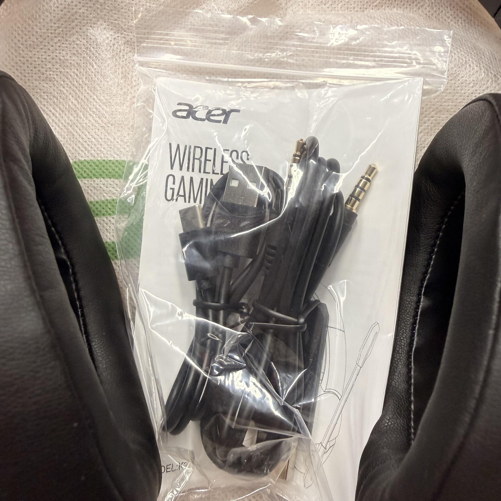 Acer Nitro Gaming Headset K2 Wireless Over-Ear Headphones Black 3.5mm USB PC