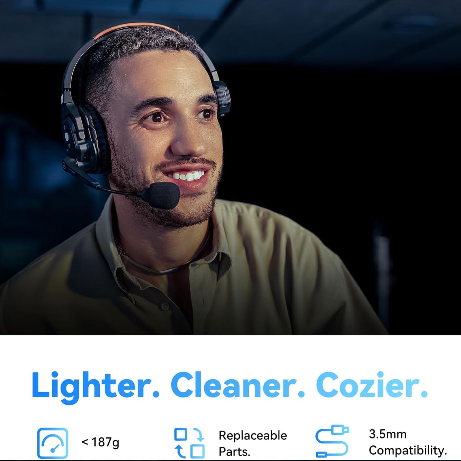 Hollyland Solidcom SE Global 5S 5-Person Single-Ear Noise-Canceling Headset