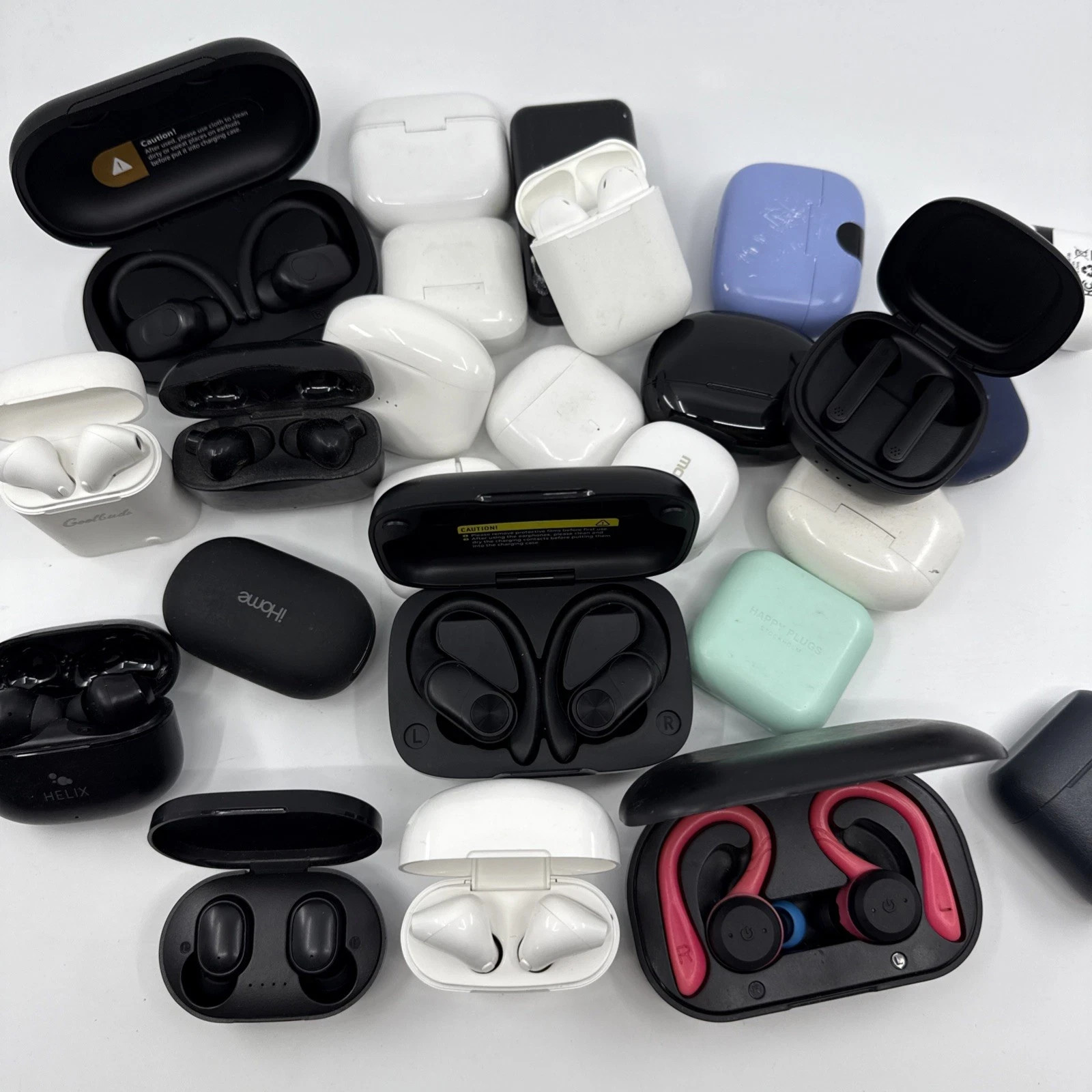 Mixed Lot 25 Earbuds Sets Wireless Bluetooth Unbranded Uncleaned