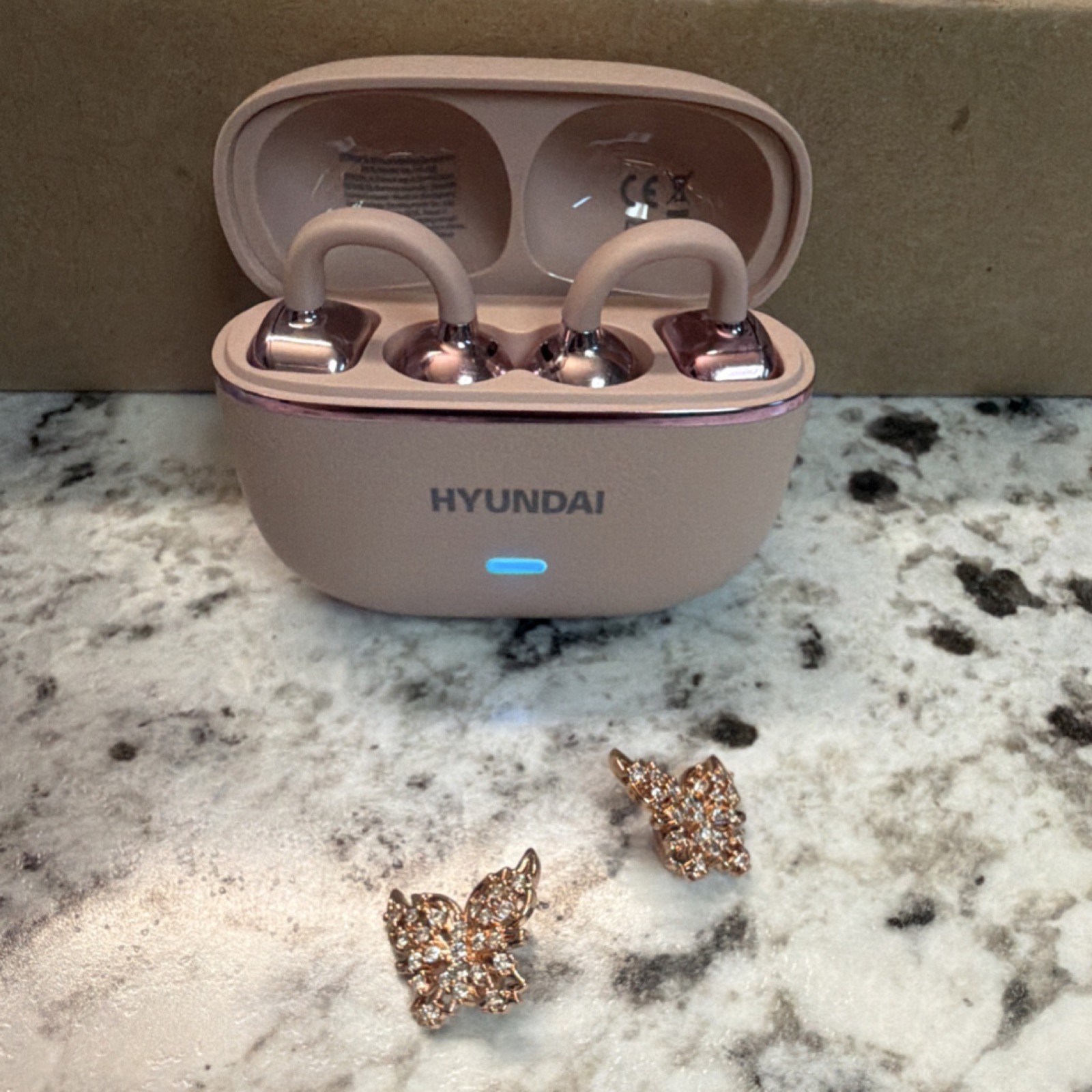 Hyundai HY-C03 Bluetooth True Wireless Earphones Pink 10mm Touch Control In-Ear