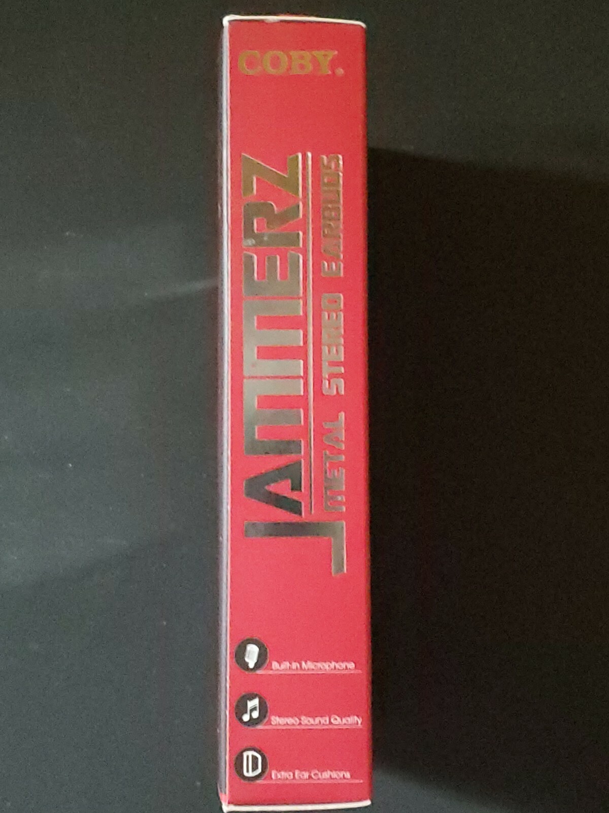 Coby CVE-200-RED Earbuds Jammerz Metal Stereo Built In Microphone SEALED