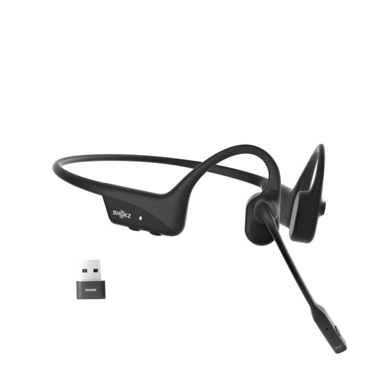 SHOKZ OpenComm 2 UC Stereo Bone Conduction Bluetooth Headset with Wireless US…