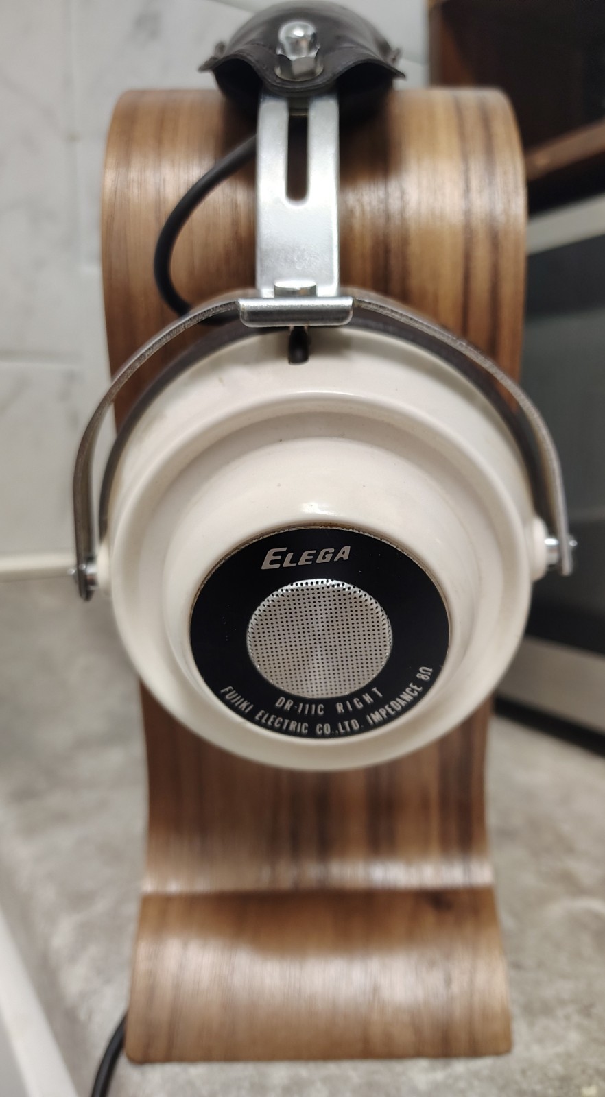 Elega Fujiki Electrical Company Vintage Stereo Headphones DR-111C 8 Ohm
