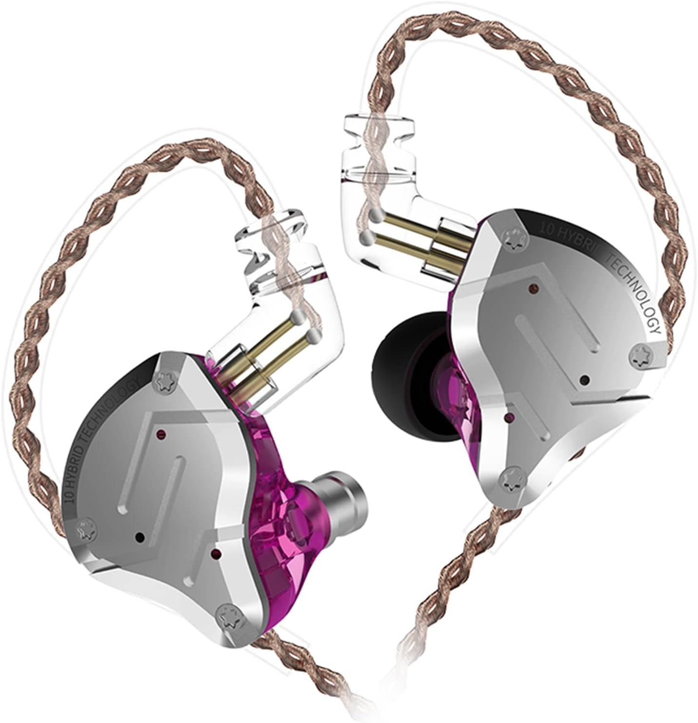 KZ ZS10 Pro in Ear Monitor, 4BA+1DD Hybrid Driver IEM Earphones, Hifi Gaming Ear
