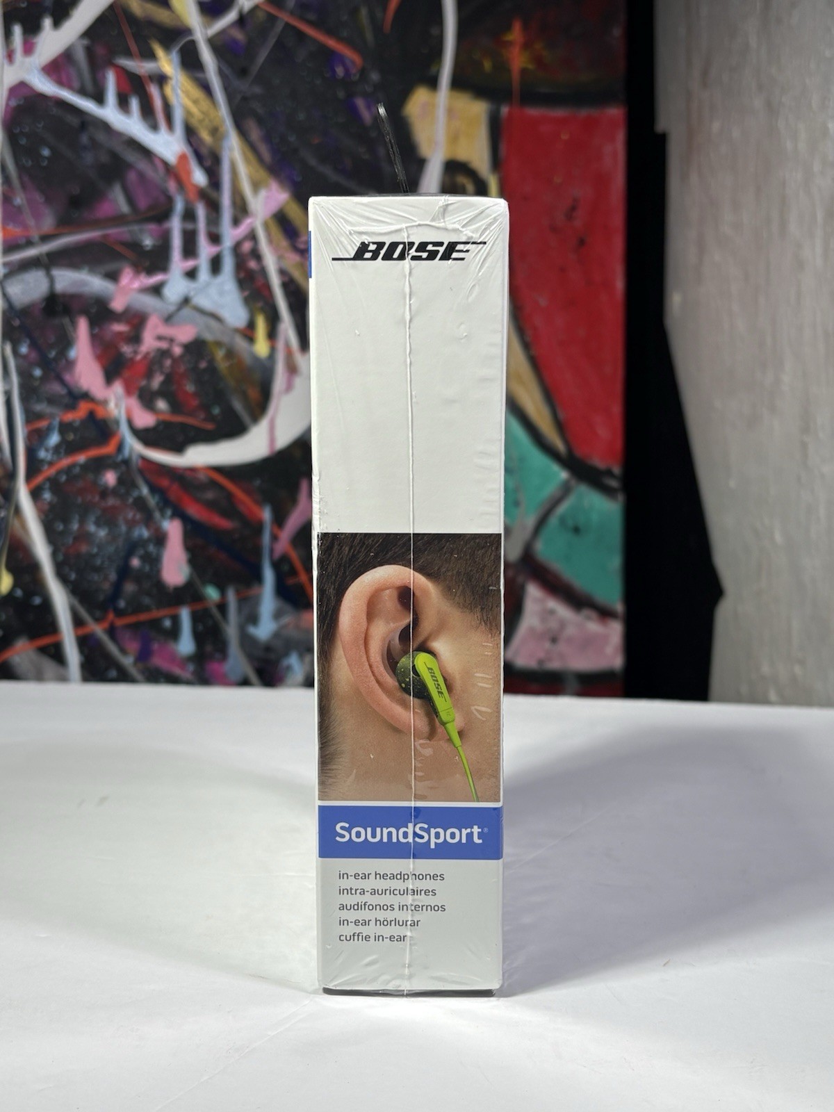 BOSE SoundSport in-ear headphones Wired Apple Controls Green / Grey NEW