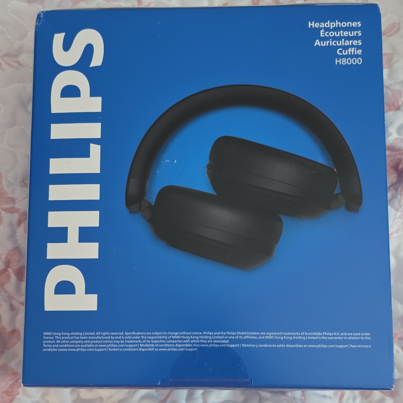 Philips H8000 Bluetooth Over-Ear Headphones w/ Mic 40mm Drivers Black