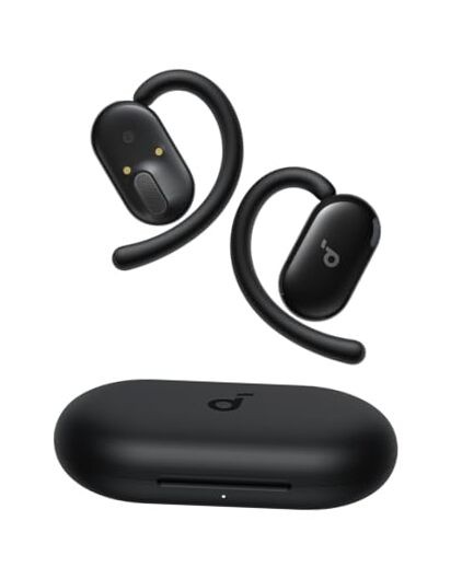 V20i by Anker Open-Ear Headphones, Adjustable Ear Hooks, Ultra-Comfort, Black