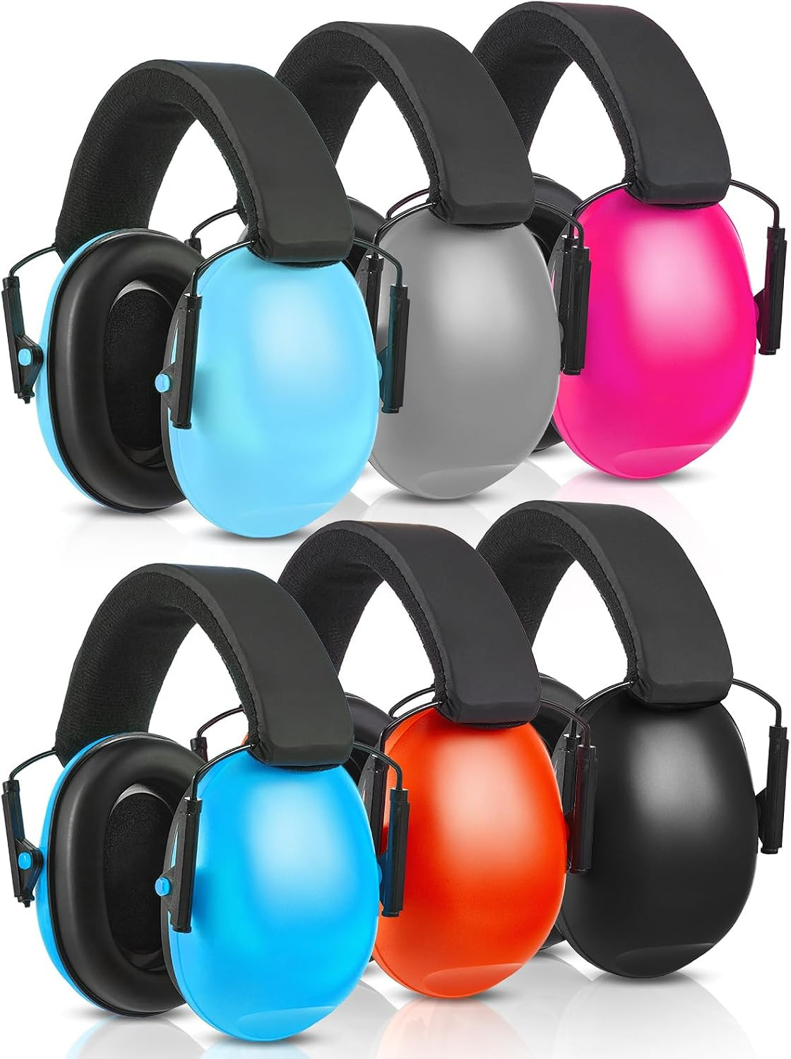 6 Pcs Noise Cancelling Headphones Kids Adult Ear Muffs Bulk, Ear Protection 27Db
