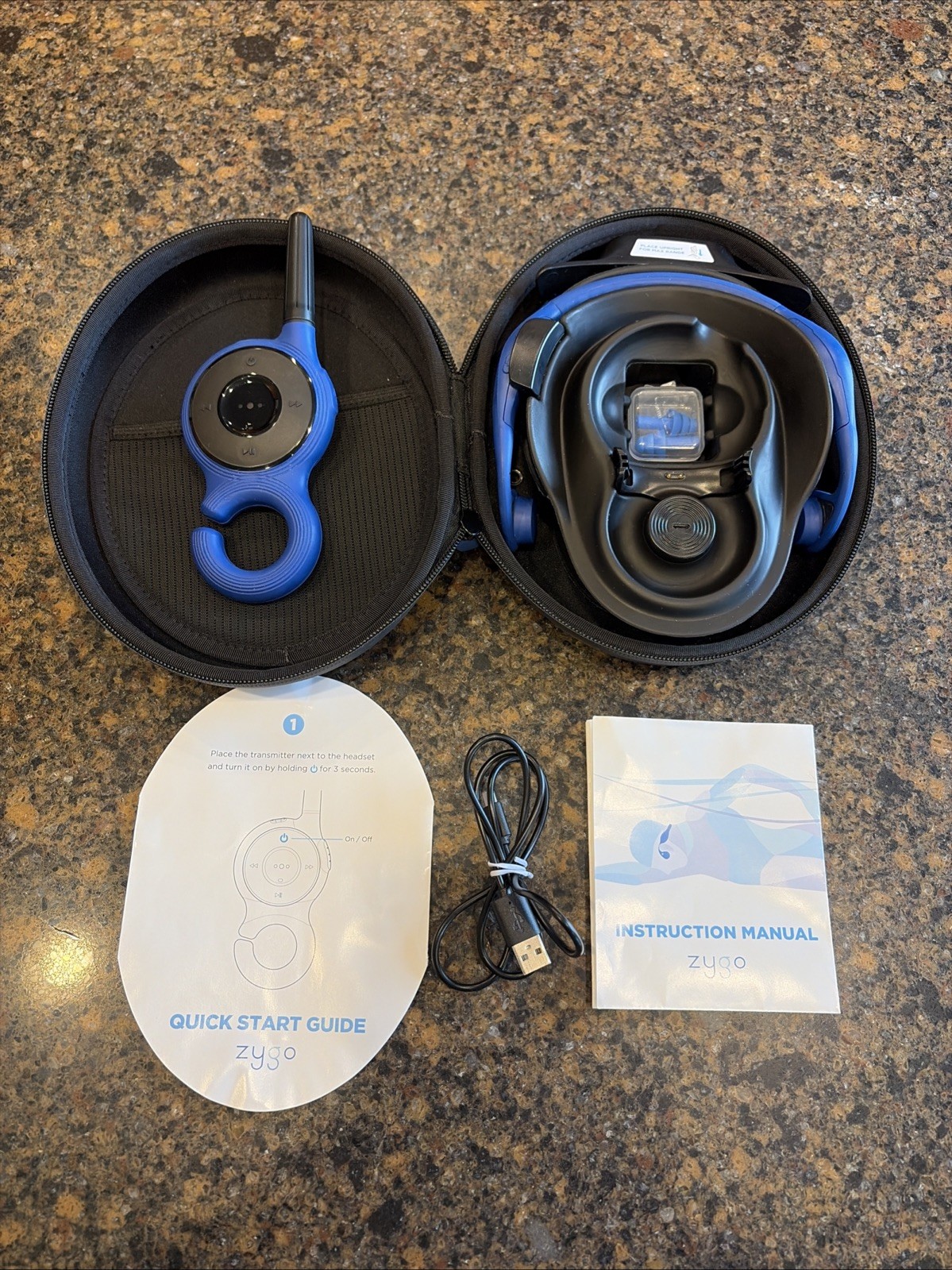 Zygo ZY100 Swimming Headphones With ZY200 Transmitter & Charging Case