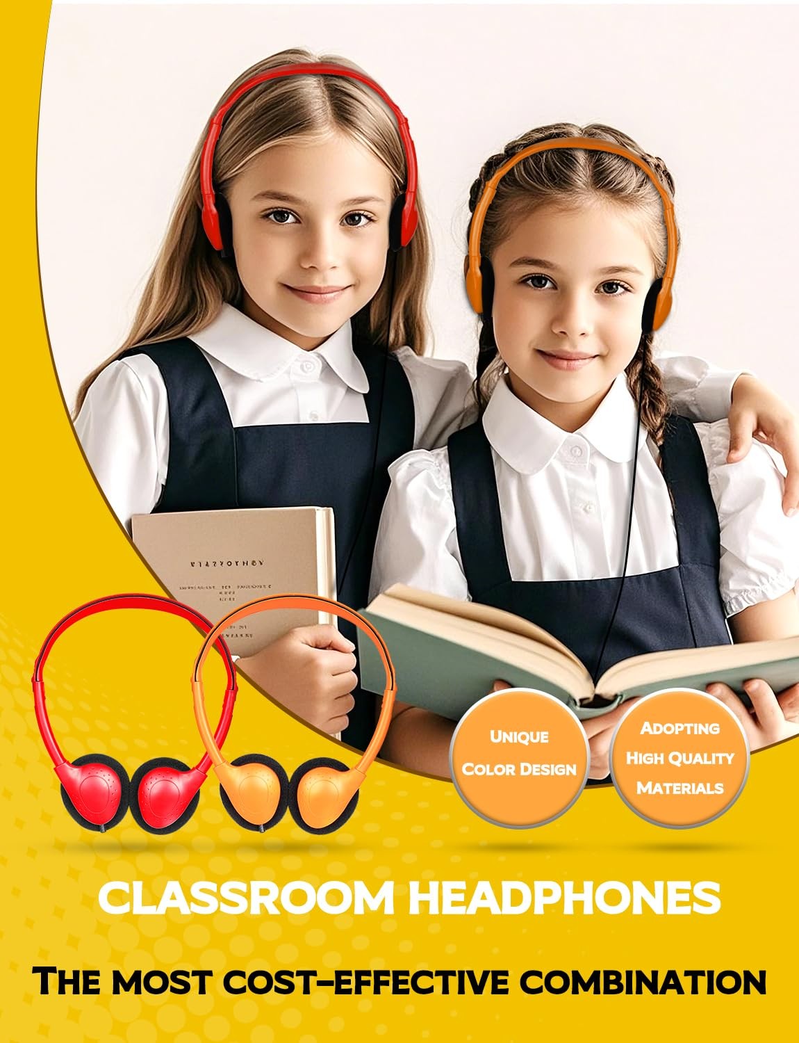 Headphones Bulk 25 Pack for School Students Children