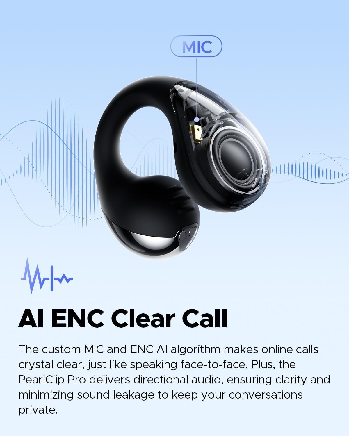 🎧 SoundPEATS PearlClip Pro Open‑Ear Earbuds Clip‑On Wireless IPX5 – No Cable