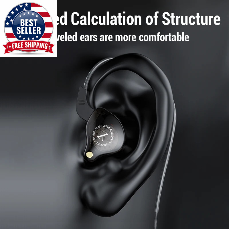 Sport Hifi Headphones with Mic Bass Wired In-Ear Earbuds Game Music Running Nois