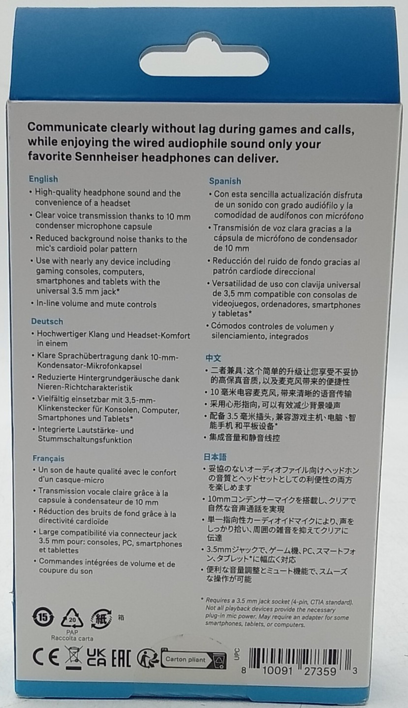 Sennheiser HD 500 BAM Boom Arm Microphone for HD 500 Series/620S Headphones